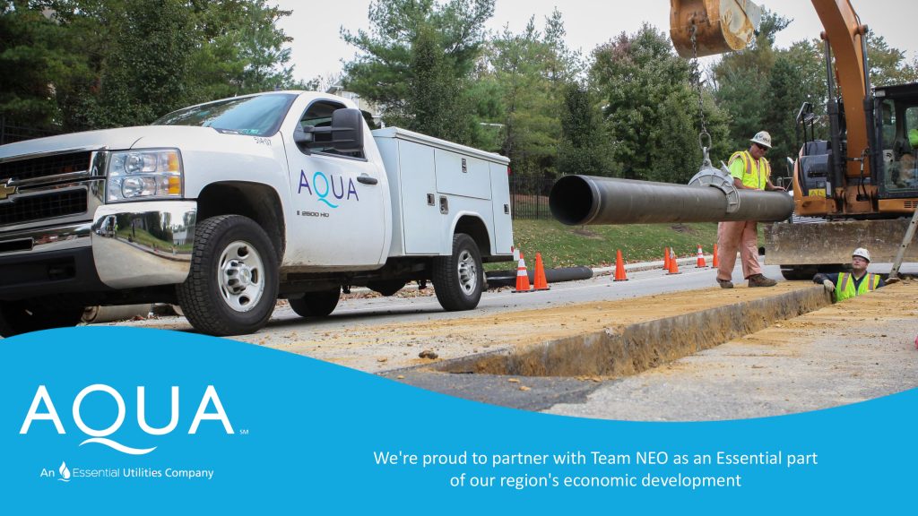AQUA ad: We're proud to partner with Team NEO as an eseential part of our region's economic development